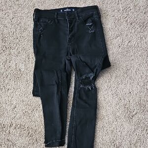 Rewash Distressed Black Skinny Jeans